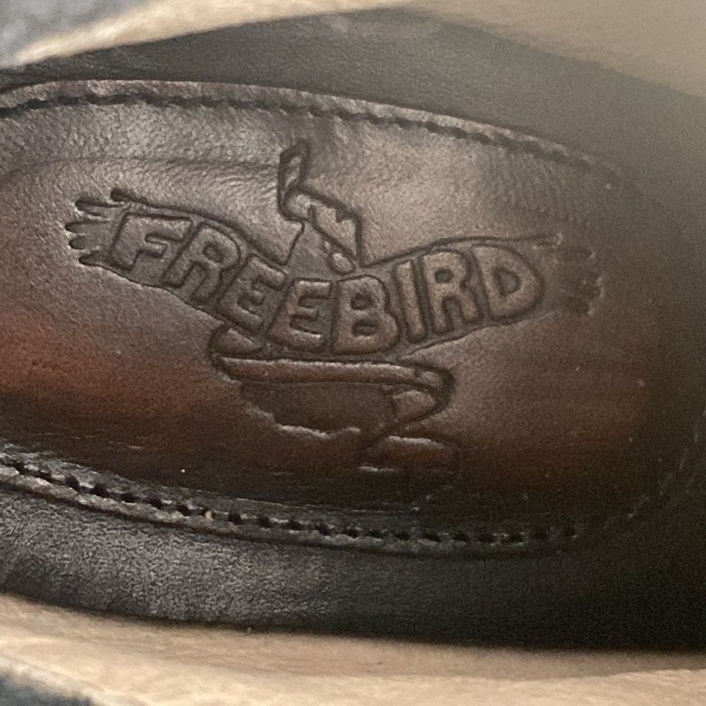Freebird Baker Boots Crocodile pattern Embossed Leather Buckles sz 10 New - Picture 4 of 16